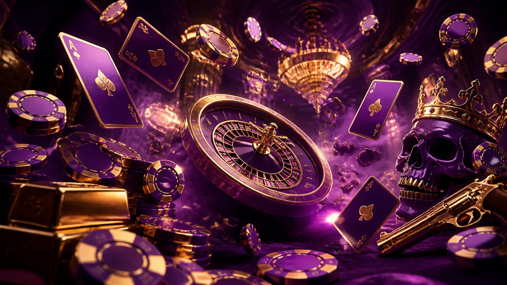 Premium casino-themed banner featuring luxury elements inspired by Gangbob brand